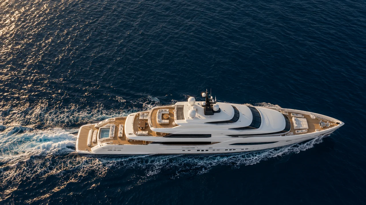 VELNIS, identità navale con yacht illustrativo